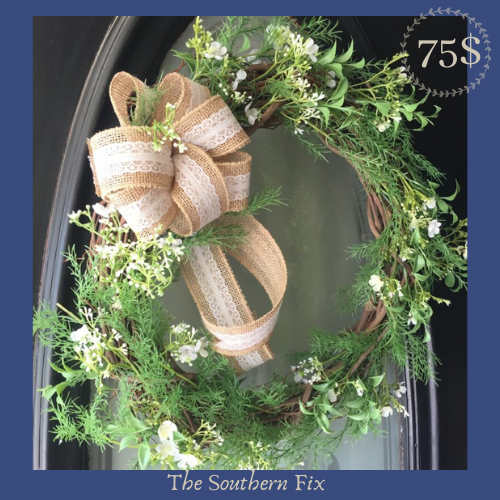 #thesouthernfix #thesouthernfixllc #farmhouse #farmhousedecor #burlap #spring #summer #summerwreath #wreath #DIYfarmhouse #diy